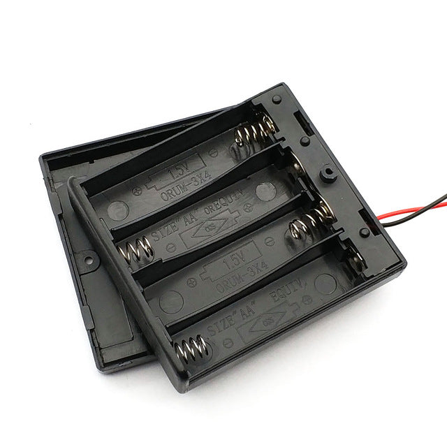 Battery holder 4x1AA 6V with bare cables & on/off switch - Server On The Move