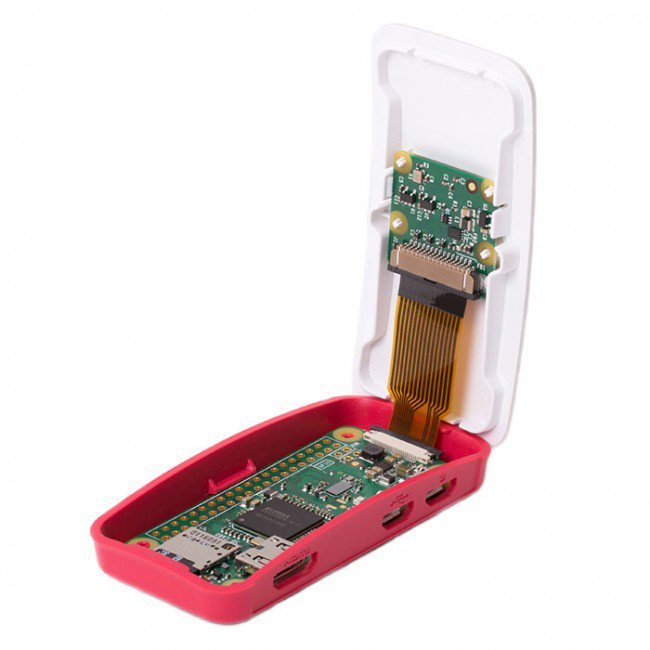 Official Raspberry Pi Zero W Case with three lids, mini camera cable and rubber bumper feet - Server On The Move