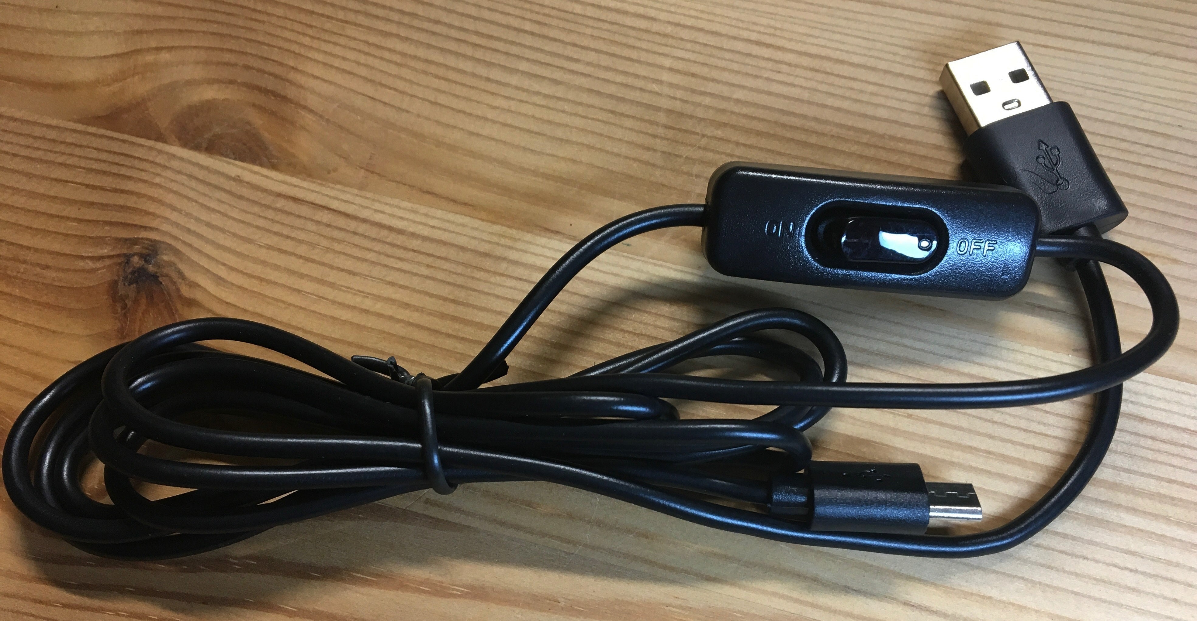 USB Micro Charging Cable with inline on/off switch - Server On The Move