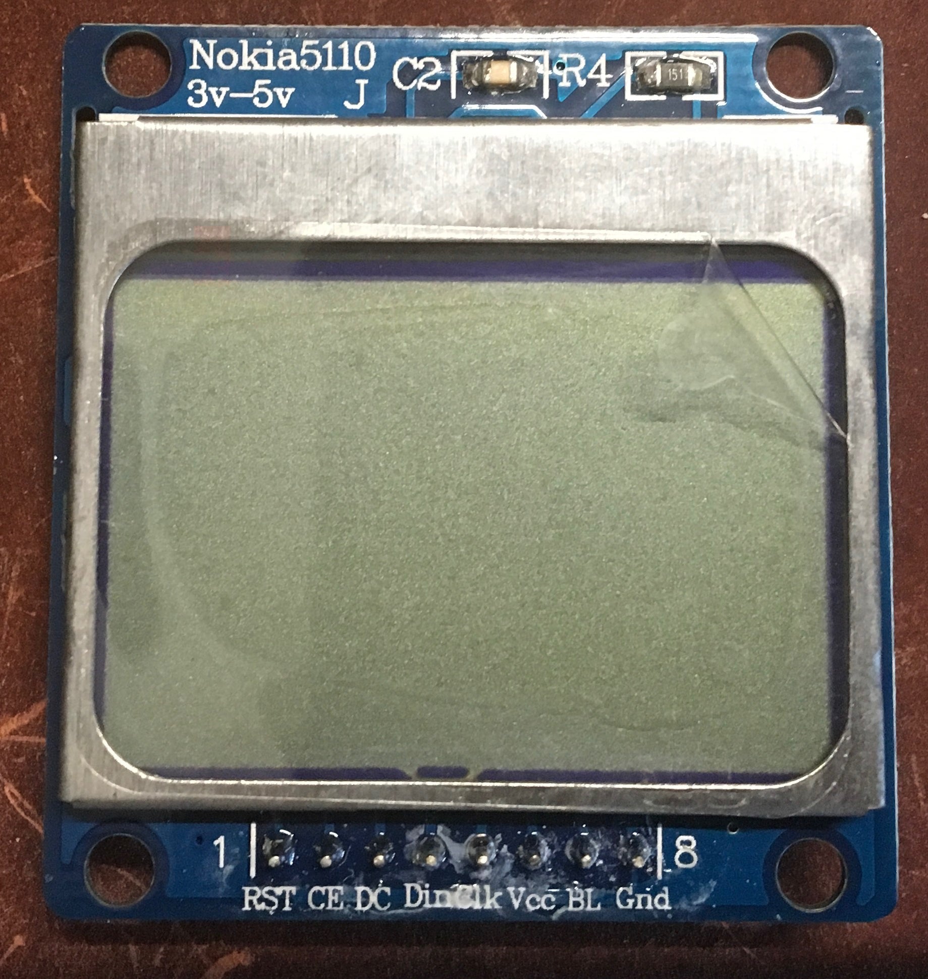 Nokia 5110 LCD 84x48 w PCD8544 3.3v/5v w soldered Headers for Arduino, Raspberry, nodeMCU - Server On The Move