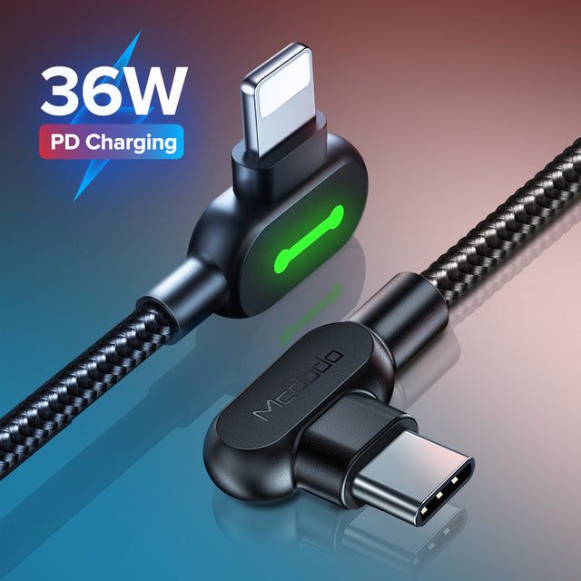 iPhone - USB-C 36W PD Charging Cable, Braided, Power Indicator