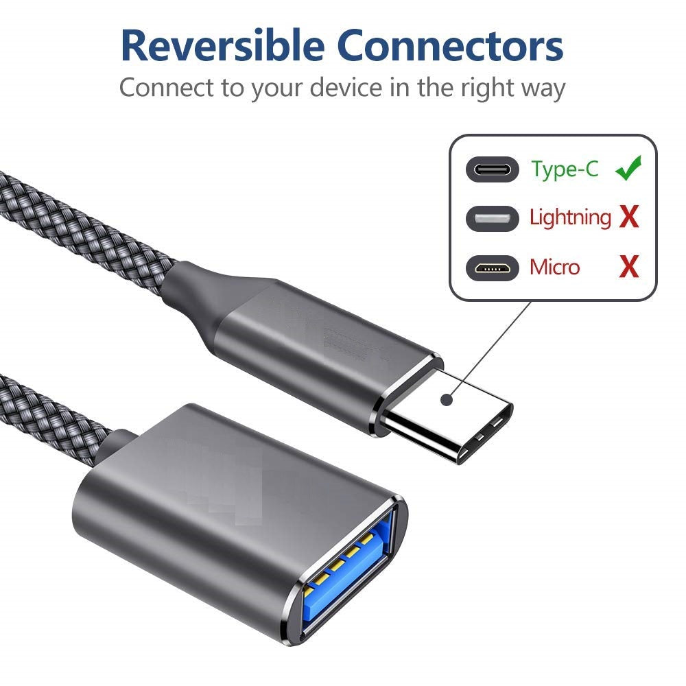 USB C to USB 3.0 USB 2.0 OTG Converter Cable for Macbook, Samsung, Rasberry Pi - Server On The Move
