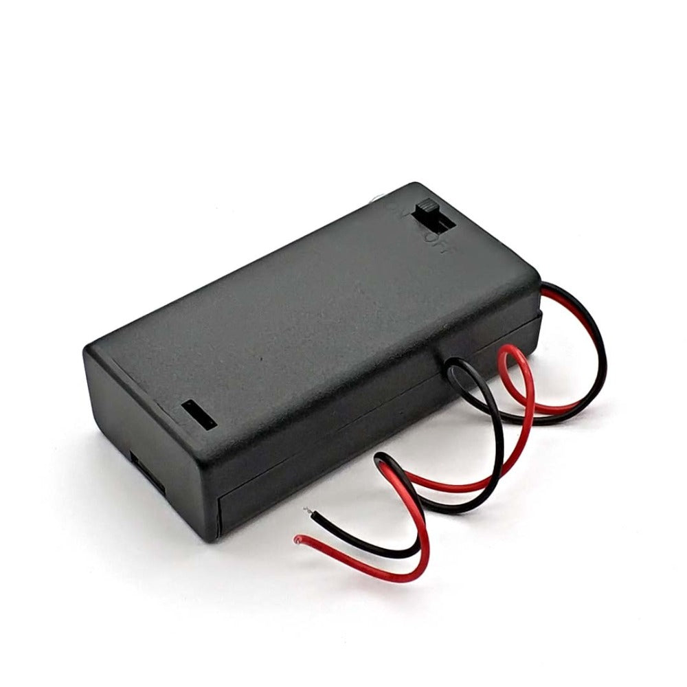 Battery holder 2xAA 3V with bare cables & on/off switch