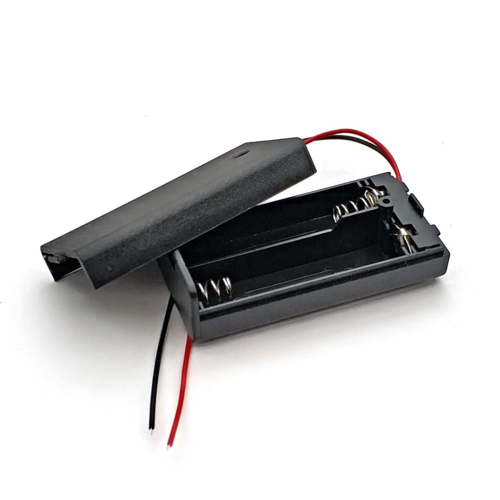 Battery holder 2xAA 3V with bare cables & on/off switch