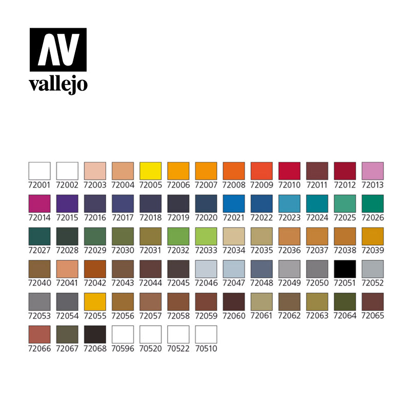 Vallejo Game Colour - 72 Basic colours Set with Plastic Case